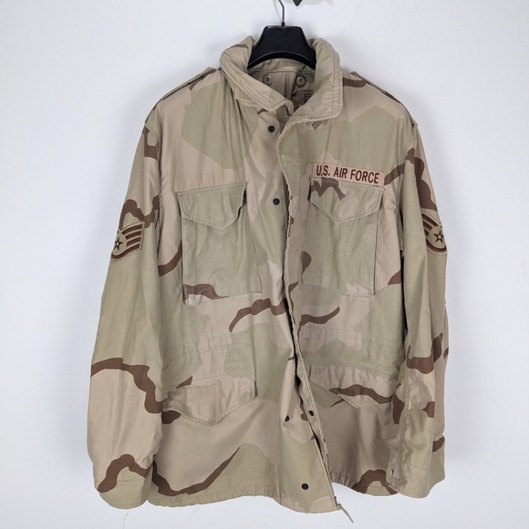 US Air Force Camouflage Jacket Large Long - Picture 9 of 9